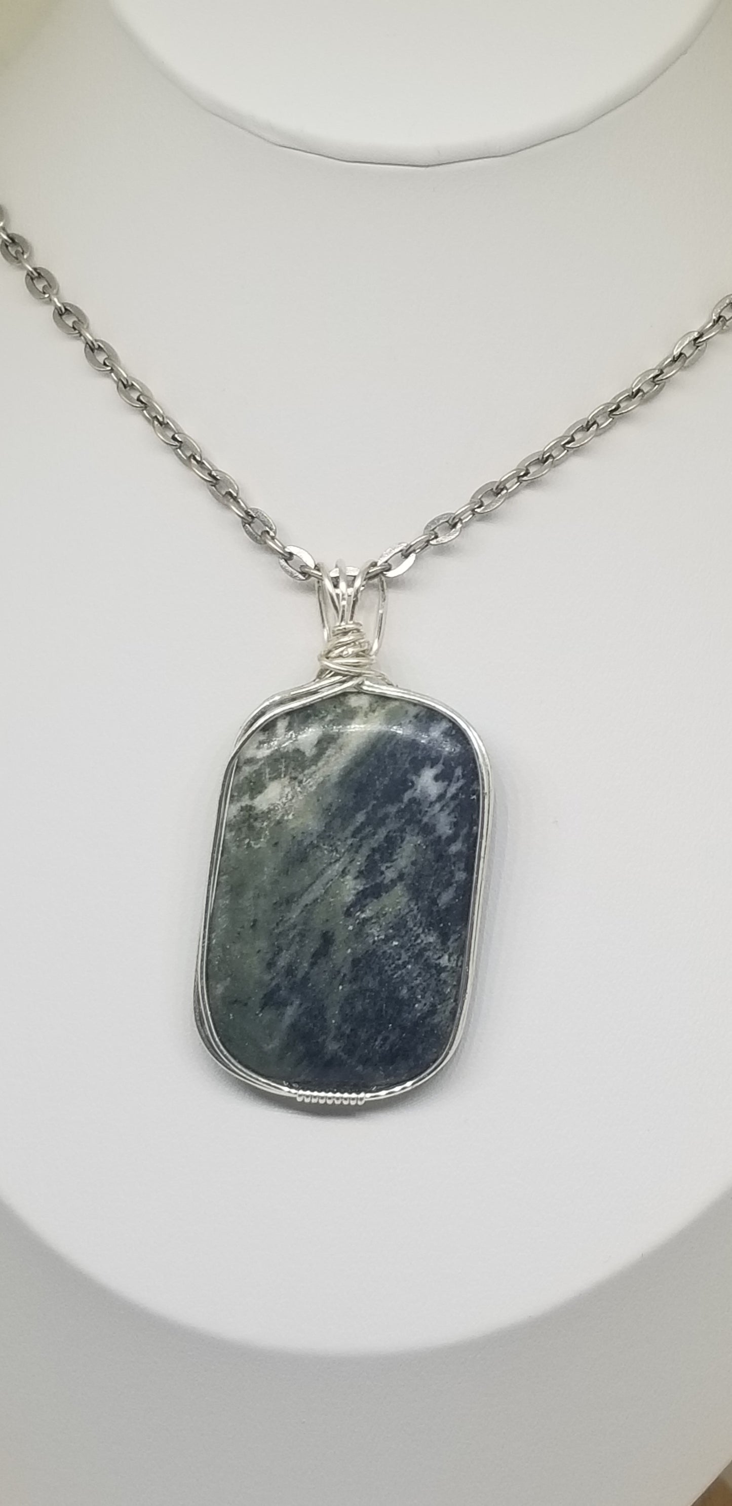 Serpentine in Sterling Silver