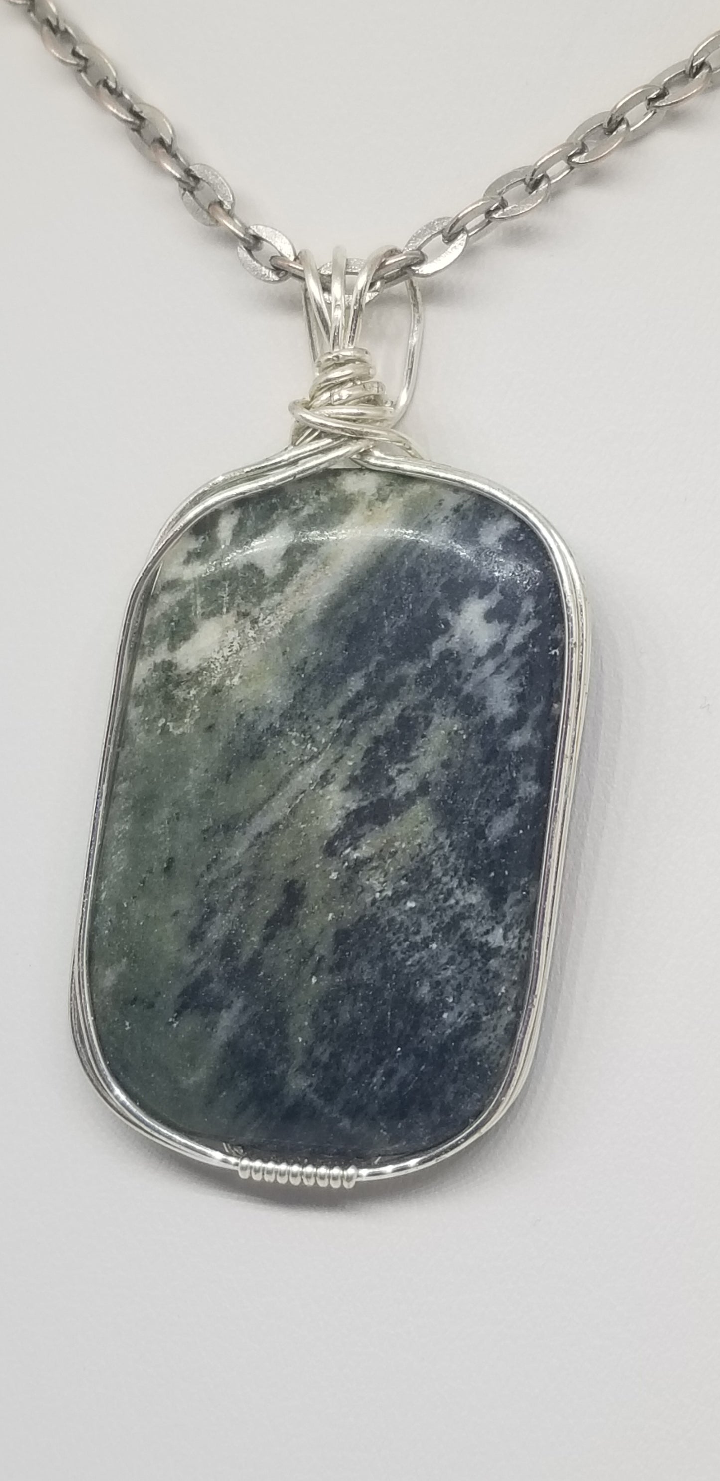 Serpentine in Sterling Silver
